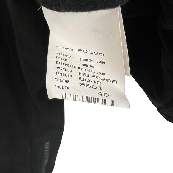 Armani Collezioni Moto Style Full Zip Jacket Sz 40 Black - Picture 10 of 12